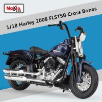 Maisto 1:18 Harley-Davidson 2008 Flstsb โมเดลมอเตอร์ไซค์อัลลอยกระดูกไขว้ของเล่น Diecasts โลหะรถจักรยานยนต์ถนนโมเดลเด็ก