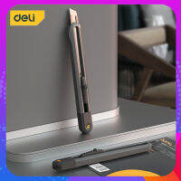 คัตเตอร์ Deli ดีไซน์สวย ทันสมัย มี 3 ขนาด 9,1819mm มีดคมกริบ น้ำหนักเบา