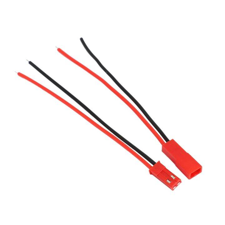 10-pairs-2-pin-jst-plug-socket-connector-m-to-f-110mm-cable-wire-red-black