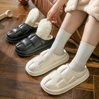 2022ผู้ชาย EVA รองเท้าแตะกันน้ำ Unisex Warm Fur Clogs ฤดูหนาว Plush Garden รองเท้าแพลตฟอร์มรองเท้าแตะในร่มกลางแจ้ง Slides