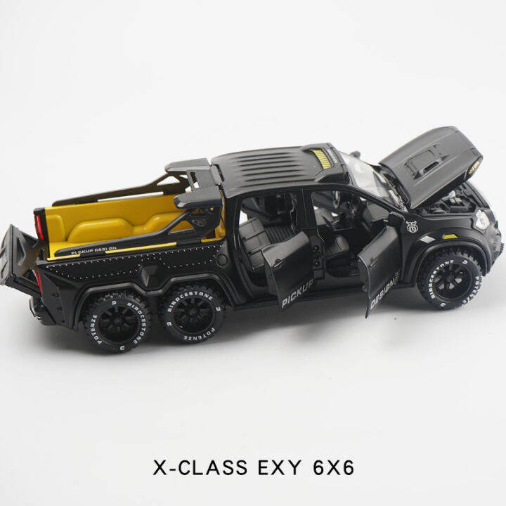 จำลองล้อแม็กรถยนต์-modle-xclass-exy-6x6รถกระบะ128โลหะรถของเล่นแสงเสียงดึงกลับของเล่นรุ่นสำหรับเด็กผู้ชายแสงของเล่น