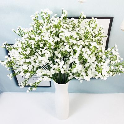 ช่อดอกไม้ประดิษฐ์ สีขาว สำหรับตกแต่ง งานแต่งงาน DIY 1 ชิ้น 5211059✗﹍○