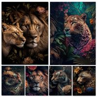 【hot】 5D Painting Drills Wildlife Tiger Leopard Embroidery Mosaic Fantasy Room Y1066