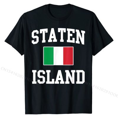 Staten Island New York Italian Flag Italy Italia Italiano T-Shirt Rife Men T Shirts Cotton Tops &amp; Tees Gift