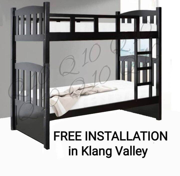 Q 10 Solid Wood Detachable Double Decker Bed / Solid Wood Double Decker