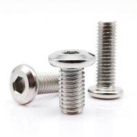 1/5/10/50X M3 M4 M5 M6 M8 304 Stainless Steel Large Flat Hex Hexagon Socket Head Allen Furniture Bed Connector Rivet Screw Bolt