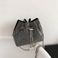 Mode Vrouwen Mini Rhinestone Diamond Emmer Purse Dames Avond Glanzende Sprankelende Crossbody Purse Side Bag Voor Meisjes