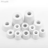 4pcs O/D 13mm To 50mm White Rubber Machine Foot Pad Feet With Steel Washer Non-slip Furniture Table Conical Protector