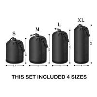 ❖❒◕ SLR Camera Soft Neoprene Lens Bag Soft Nylon Waterproof Bags S M L XL for Canon Nikon Sony Fuji Dslr Cameras