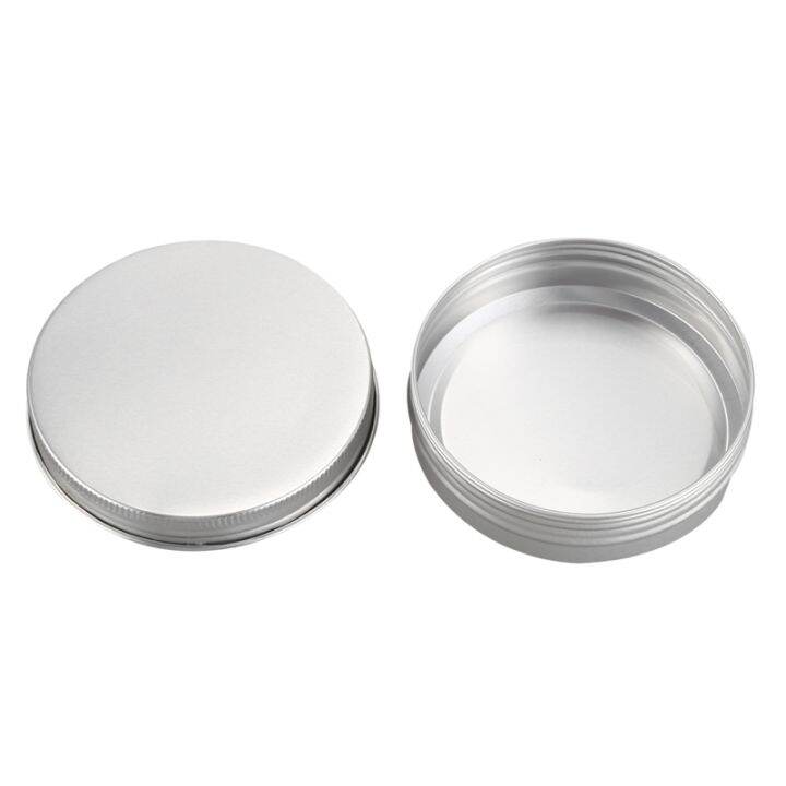 20-x-empty-cosmetics-pot-lip-balm-aluminum-jar-container-screw-cap-15ml