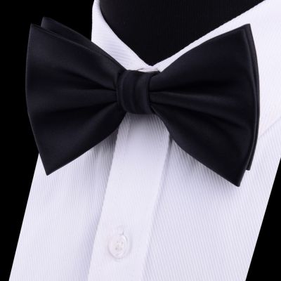 Classic Bow Tie For Man Solid Color Water Proof Double Fold Bowtie Party Wedding Accessories Female Tie Gifts For Man