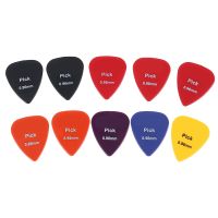 【cw】 10Pcs Pick Non slip Plastic Mediator for Electric Guitarra Accessorie Color