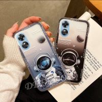 เคสมือถือสำหรับ OPPOA58 OPPO A58 4G 2023ใหม่แฟชั่นมนุษย์อวกาศเคสนิ่ม TPU กันฝันกันกระแทกรักฝาหลังคู่