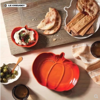 le creuset จานผักสร้างสรรค์ จานฟักทอง ผัก มะเขือเทศ กระเทียม จาน กะหล่ำปลี จาน 23 ซม