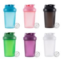 【lz】✁❀☑  Garrafa Protein Shaker Copo de água de escala de mistura copo esportivo com milkshake nutrição fitness moda simples 400ml