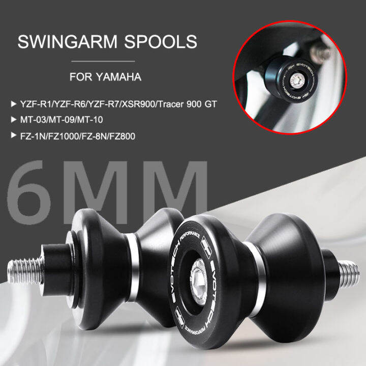 Motorcycle Swingarm Spool Sliders M6 For Yamaha FZ1N/FZ8N/MT03/MT09