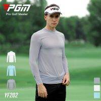 PGM Male Sunscreen Golf Shirt Long-sleeve Men Tshirt Ice Silk Cooling Anti-UV Underwear Quick Dry Sportswear M-XXL