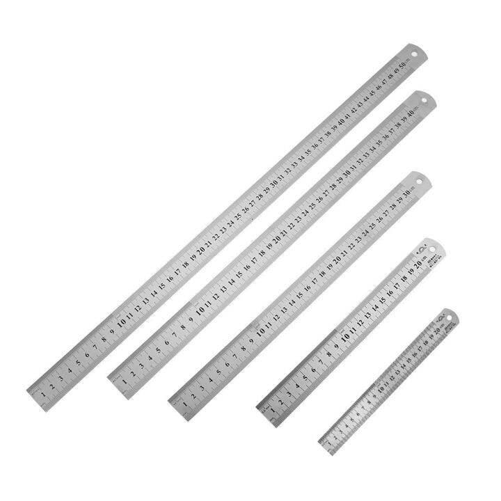 Double Sided Stainless Steel Straight Ruler Metal Scale Precision