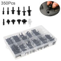 350Pcs 12ชนิด Universal พลาสติกรถกันชน Push Pin คลิป Rivets Fastener สกรูขยายชุดโปร่งใสกล่อง