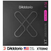 DAddario® XTE0942 สายกีตาร์ไฟฟ้า เบอร์ 9 ซีรีย์ XT (Super Light, 09-42) // Made in USA //