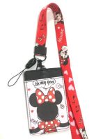 MINNIE  สายคล้องคอ สายคล้องบัตร ที่ใส่บัตร ซองใส่บัตร ที่ใส่บัตร พร้อมสายคล้องคอ ลาย  Minnie OH MY GOD งานดี สวยงาม สำหรับ บัตร 6x8 cm (body 7x11cm)  BY  PMY  SHOP