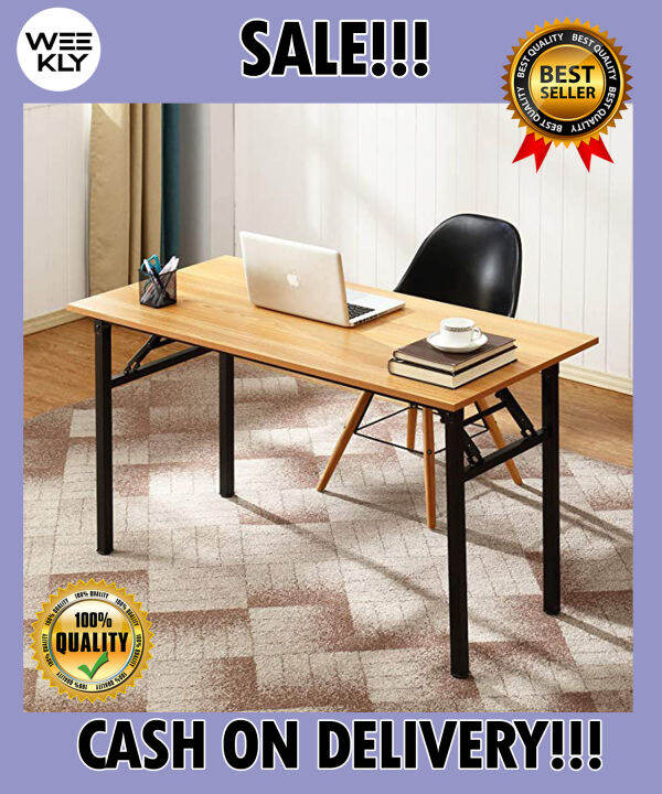 Wooden Folding Computer Table Heavy Duty Computer Table Office Table