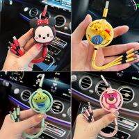 Disney Mickey Winnie Stellalou Lotso Alien 3 in 1 Retractable USB Cable For Type C Iphone Android Samsung Huawei Cute Data Line