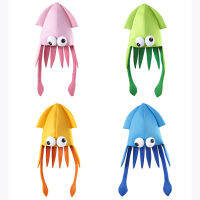 สีสันกำมะหยี่ Squid หมวก Octopus หมวก Dance Performance Props Under The Sea Happy Birthday Party Octopus Hats