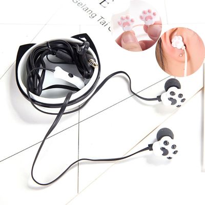 หูฟังแบบมีสายกรงเล็บแมวน่ารักคาวาอี้สำหรับของขวัญวันเกิดผู้หญิง,อินเอียร์หูฟังสเตอริโอ Xiaomi Huawei Oppo หูฟังโฟน
