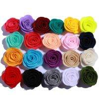 ▼ 10PCS 4CM Mini Chic Felt Rose Flowers For Hair Headband Accessories Tiny Fabric Rose Flower Alternative U Pick Color