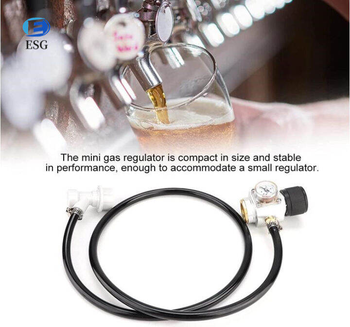 Mini Gas Regulator, with Adjustment Knob and 0 to 90 PSI Dial, Easy to