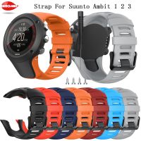 สำหรับ SUUNTO Ambit 1 Ambit2 2R 2S Ambit 3 Breathable Classic Soft กีฬากำไลข้อมือซิลิโคนเข็มขัดสายนาฬิกาข้อมือ