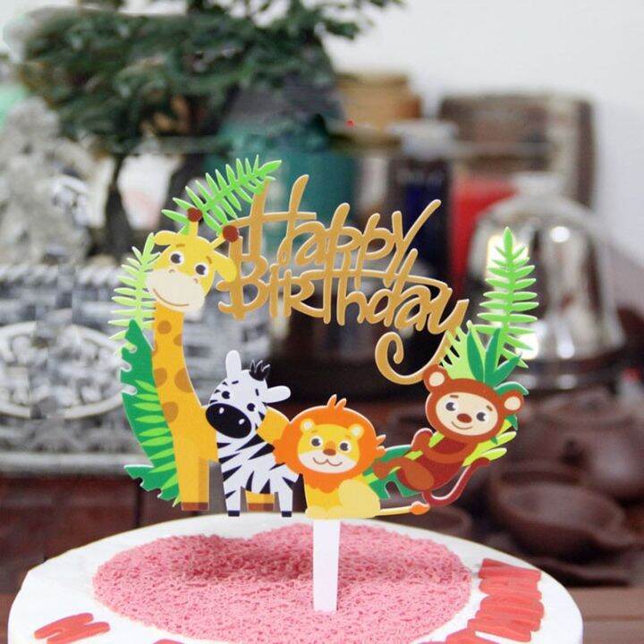 wild-jungle-party-cake-topper-kids-happy-birthday-animal-cake-flag-boy-birthday-party-decoration-children-forest-party-supplies