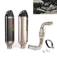 Motorcycle Exhaust System Front Link Conect Pipe Slip On 51mm Mufflers Baffle Removable DB Killer For BMW G310GS G310R All Years