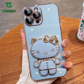 3D Hello Kitty Kuromi Charm Stand Mirror Case Cover for iPhone 14 Pro Max  11 13