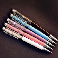 1 Pcs Creative Crystal Pen Diamond Ballpoint Pens Stationery Ballpen Stylus Pen Touch Pen 11 Colors Oily Black Refill 0.7 mm