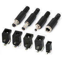 5ชิ้น,5.5X2.1มม. 5.5X2.5มม. DC ชาย/หญิงแจ็ค Plug-In Power Connector Adapter