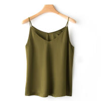 Fast Shipping Gifts 2023 Summer New Thin Ladies Real Silk No Trailer Full -Match Design Vest Base Top