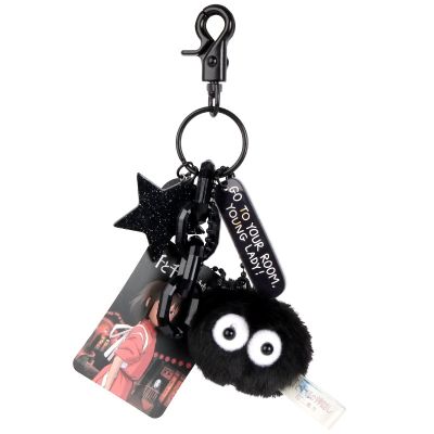 【YF】◑  Anime Spirited Away Coal Elf Keychain Cartoon Pendant Car Headset Keyring for Friend