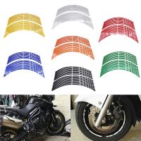 17"18"19"/16pcs Strips Motorcycle Car Wheel Tire Stickers Reflective Rim Tape Motorbike Auto Decals for KTM Yamaha Suzuki Honda Clamps