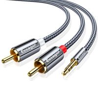 Essager RCA Cable 3 5mm Jack to 2 RCA Aux Cable 3 5 mm to 2RCA Adapter Splitter Audio Cable for TV Box Home Theater Speaker Wire