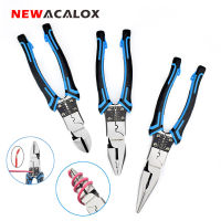 2021NEWACALOX Professional Grade Pliers 8" Long Nose Pliers Diagonal Cutting Pliers Wire Pliers 3Pcs Pliers Set DIY Hand Tool