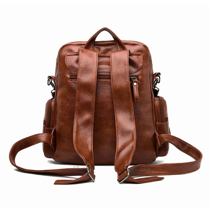 cod-female-korean-version-new-fashion-all-match-backpack-casual-personality-soft-leather-large-capacity-travel-trendy-wholesale