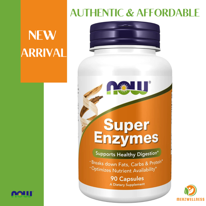 NOW Foods, Super Enzymes, 90 Capsules Expiry: 1/31/25 | Lazada PH