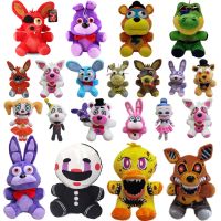 FNAF ตุ๊กตาตุ๊กตาของเล่น Kawaii รูปหมีน่ารักเจ้าเล่ห์ตุ๊กตายัดนุ่นรูปหมี18ซม. เป็นของขวัญวันเกิดให้ของเล่นในสต็อก