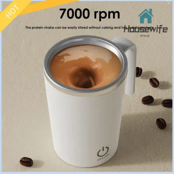 400ml Self Stirring Coffee Mug with Handle Electric Stirring Cup 7000rpm High  Speed Glass Self Mixing Mug Portable Waterproof Automatic Mixing Cup for  Home Office Coffee Milk Protein Powder 