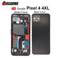 Untuk Pixel 4 XL 4xl Bingkai Tengah dengan Pendirian Skrin Depan Bahagian Penggantian Pembaikan Bingkai Penutup Belakang