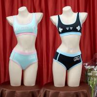 Women Body Lingerie Cute Printing Bodysuit Campus Sports Bikini Cosplay Costume Erotic Lingerie Uniform Temptation