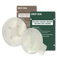 2Pcs Occlusive Adhesive Dressing สำหรับเปิดหน้าอกบาดแผลฉุกเฉิน Vented Chest Seal Survival First Aid การบาดเจ็บ Dressing