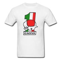 ✁□ T-Shirt Cagiva Maglietta Bianca Con Logo Di Moto Per Amanti Delle Motociclette Cotton Homme Plus Size Tee Shirt